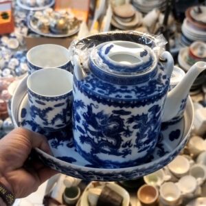 Bộ trà sứ xương, họa tiết vẽ rồng